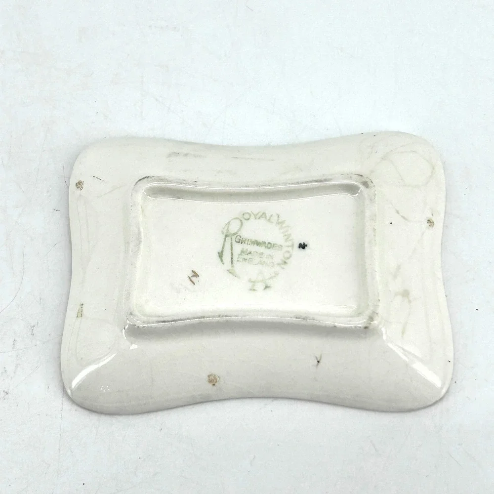 Royal Winton Pekin Grimwades Chinoiserie Pin Tray Trinket Dish Black AsianPagoda